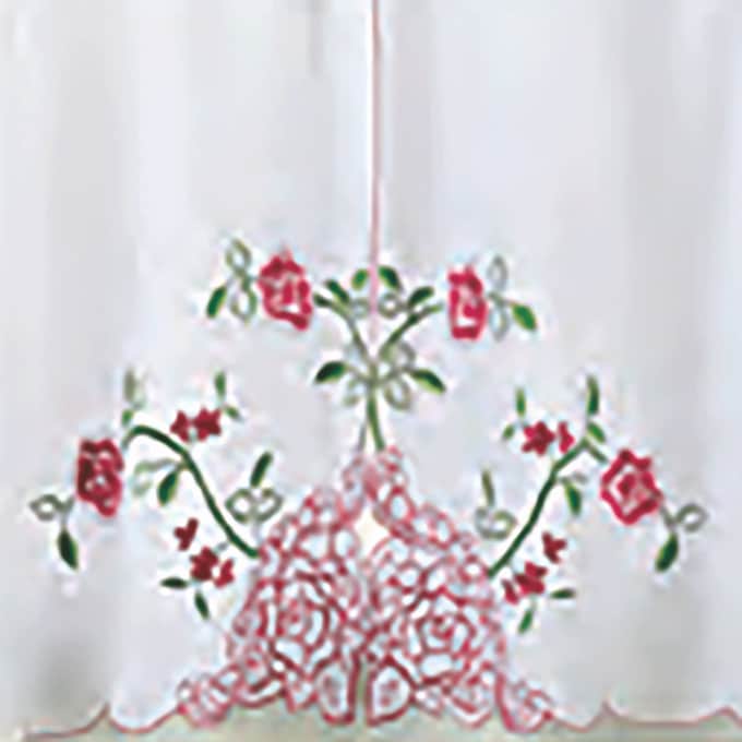Floral Embroidered Curtain, , large