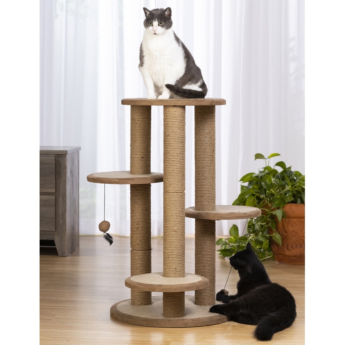 Kitty Power Paws Multi-Tier Cat Scratching Post, , large