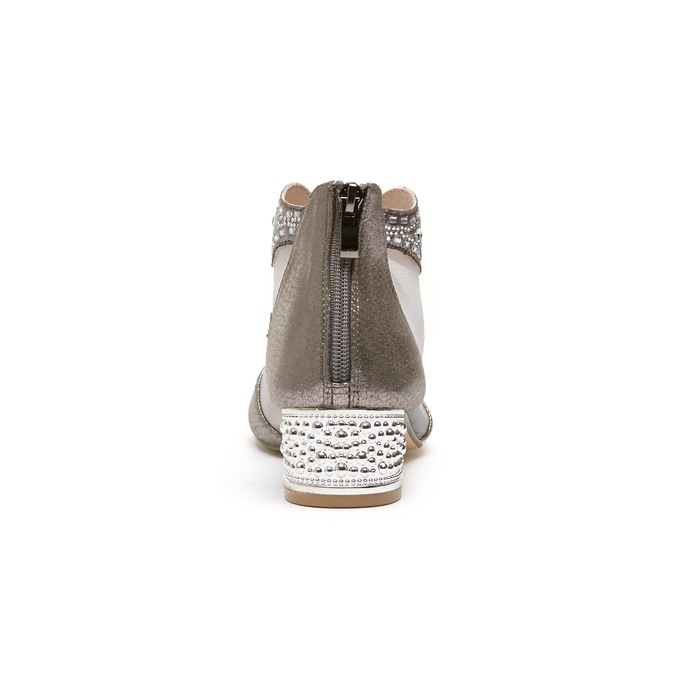  Mesh & Bling Women's Shootie with Silvery Accents, Beads & Sequins & 1.5” Heel, , large