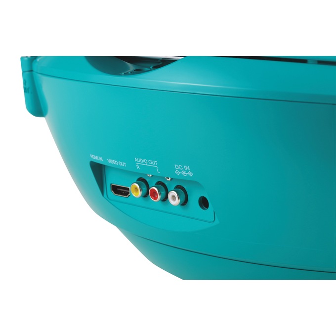 Aiwa Portable 7" Screen DVD Boom Box with Bluetooth, Teal, large