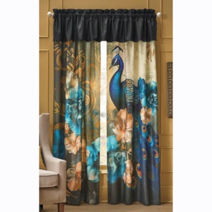 Elegant Peacock Panel Pair, , large