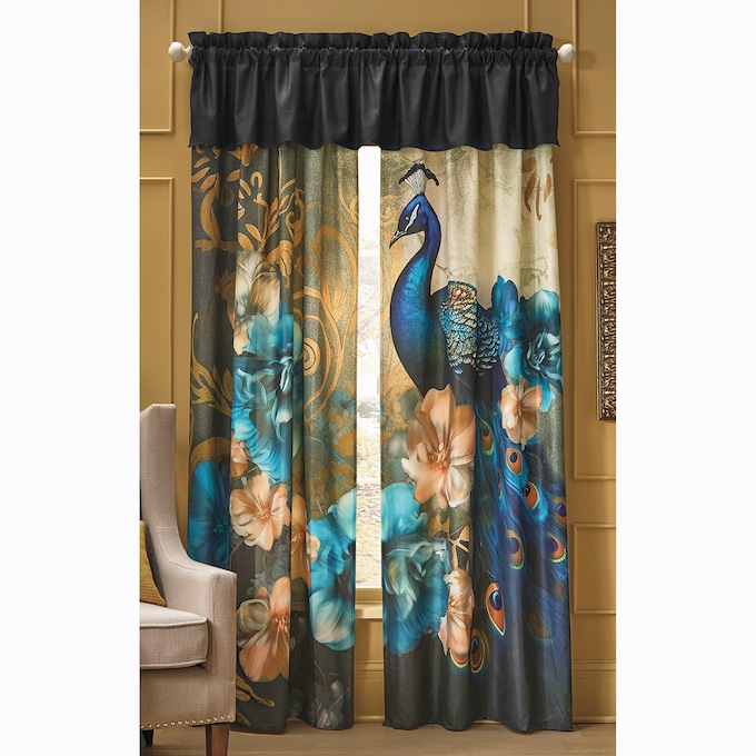 Elegant Peacock Panel Pair, , large