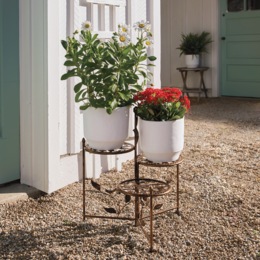 3-Tier Bird &amp; Leaf Plant Stand, , large
