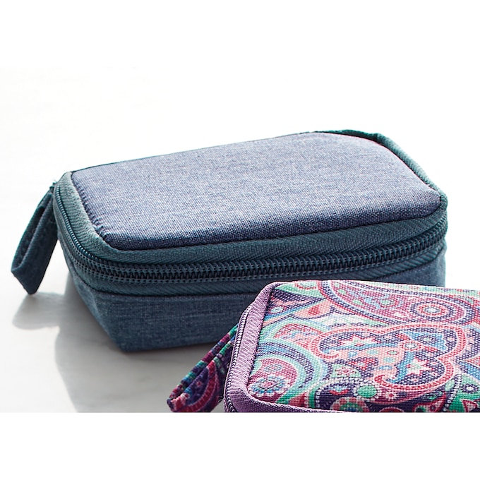 Fashion Pill Case, Blue Denim, large