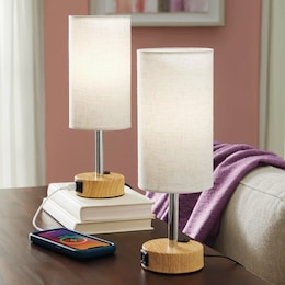 Set of 2 Multi-Charging Touch Lamps, , large