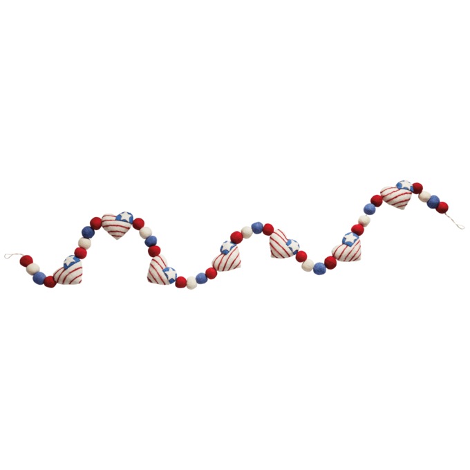 Patriotic Hearts Novelty Garland, , large