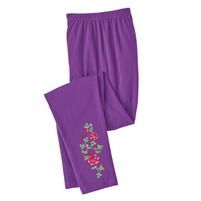 Embroidered Pant, Purple, large