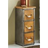 Rustic Industrial 3-Drawer Cabinet, Wood, large