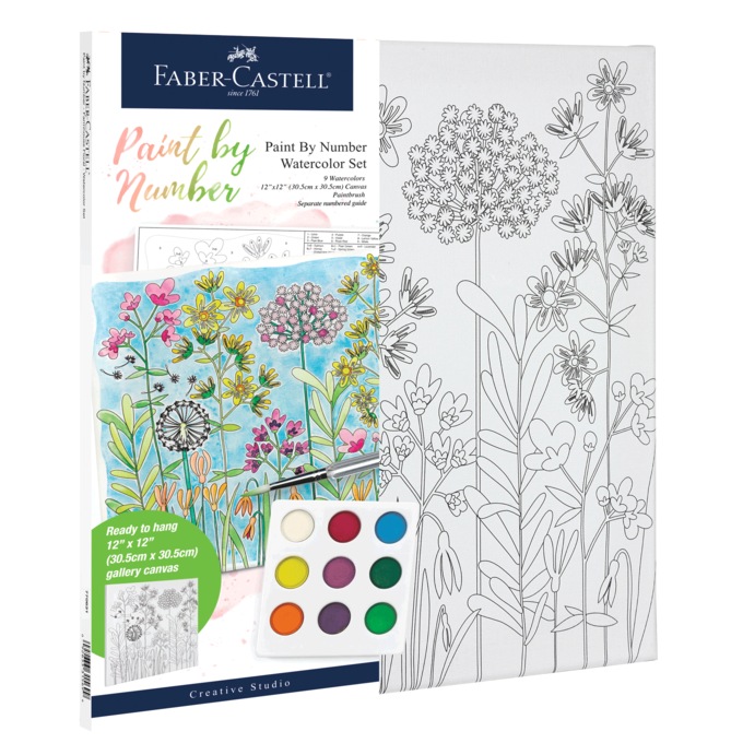 Faber-Castell Paint-by-Number Watercolor Set, , large
