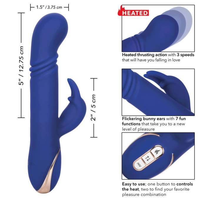 Jack Rabbit Signature Heated Silicone Thrusting G Rabbit By Calexotics, , large