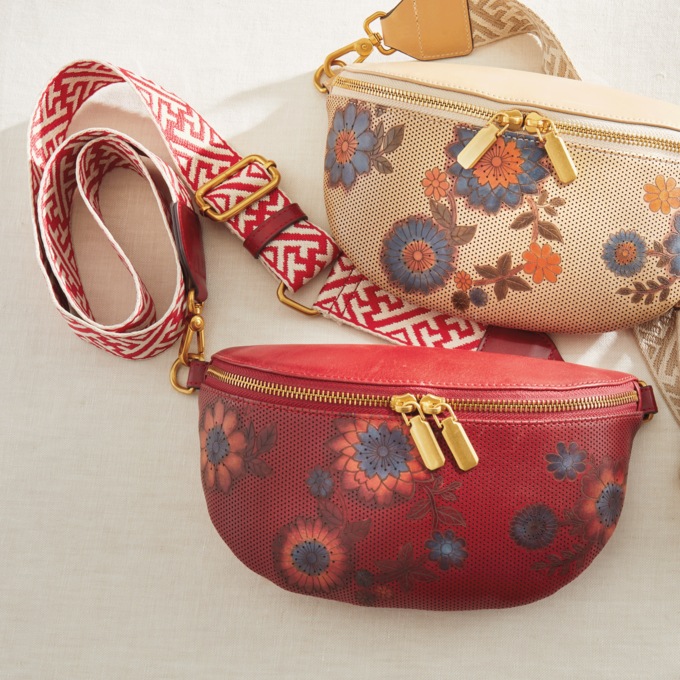 L'Artiste Artisanluv Hand-Painted Genuine Leather Crossbody by Spring Step, Red Multi, large