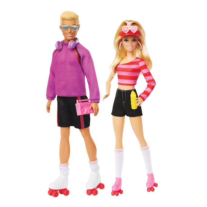 Roller-Skating Barbie & Ken Dolls, , large