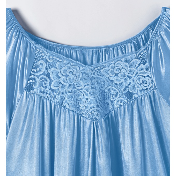 V-Neck, Silky Tricot Gown by Cozee Corner®, , large