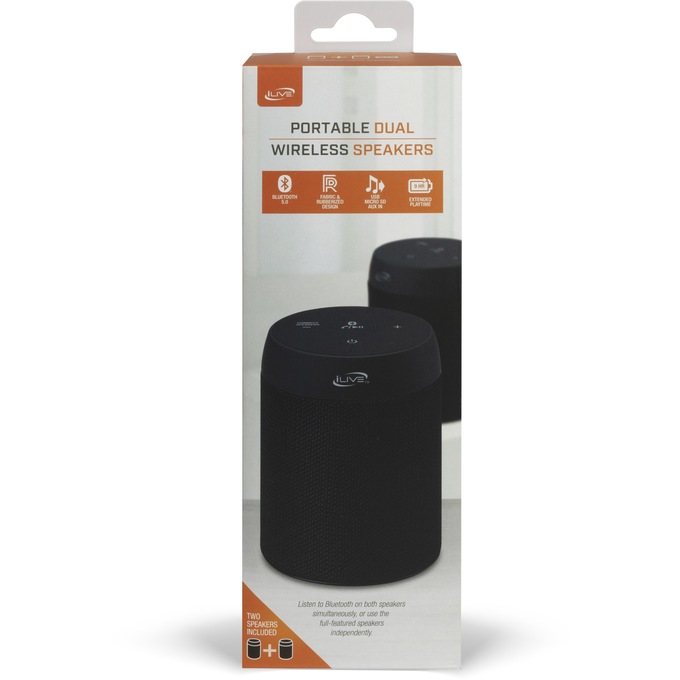 iLive Dual Wireless Speakers, , large