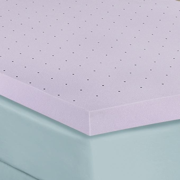 Lavender-Infused Memory Foam Topper, , large