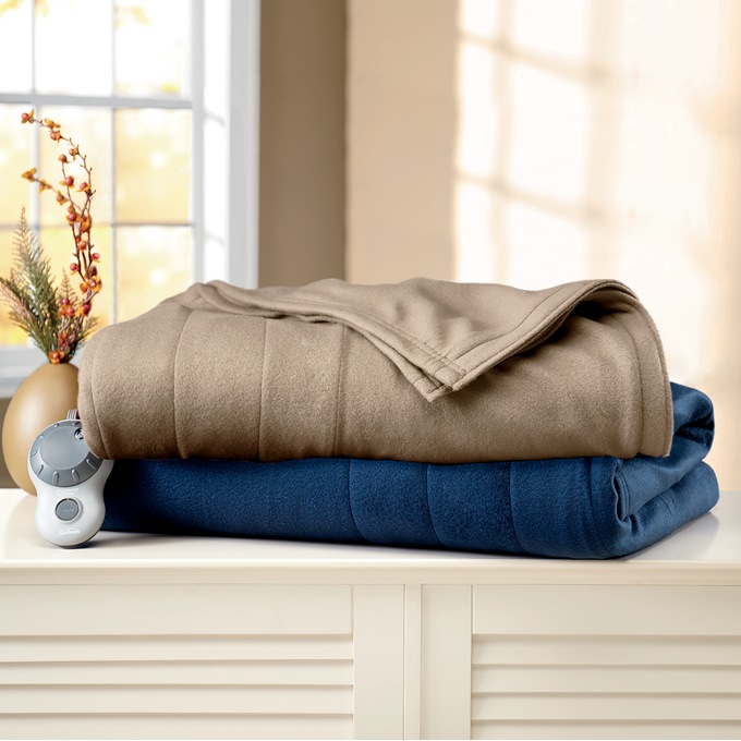 Quilted Fleece Electric Blanket By Sunbeam Montgomery Ward
