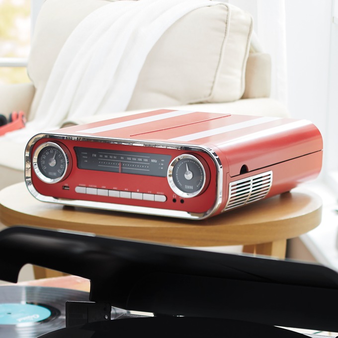 Vintage Turntable Speaker with Bluetooth, , large