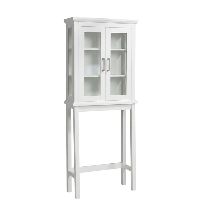 Tupelo Over-the-Toilet Space Saver, White, large