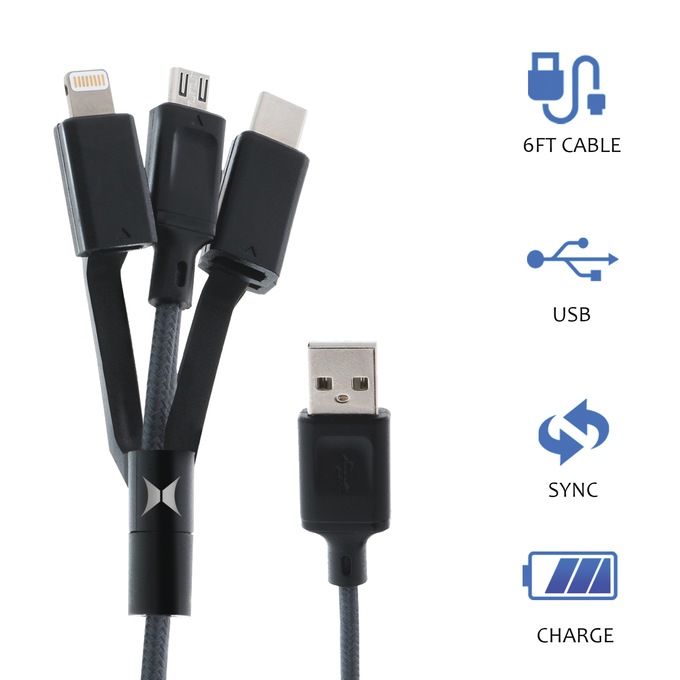 Xtreme 3-in-1 Charging Cable, , large