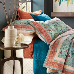 Anita Quilted Floral Sham, , large