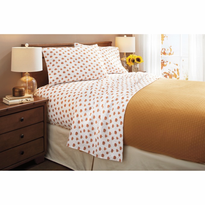 Pumpkin Patch Microfiber Sheet Set, , large
