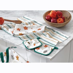 Harvest Leaf Potholder and Towel Set, , large