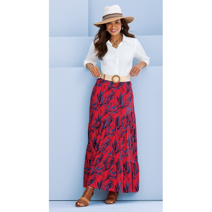 Lori Floral Tiered Skirt, , large
