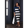 Striped Colorblock Sweater Dress, , large