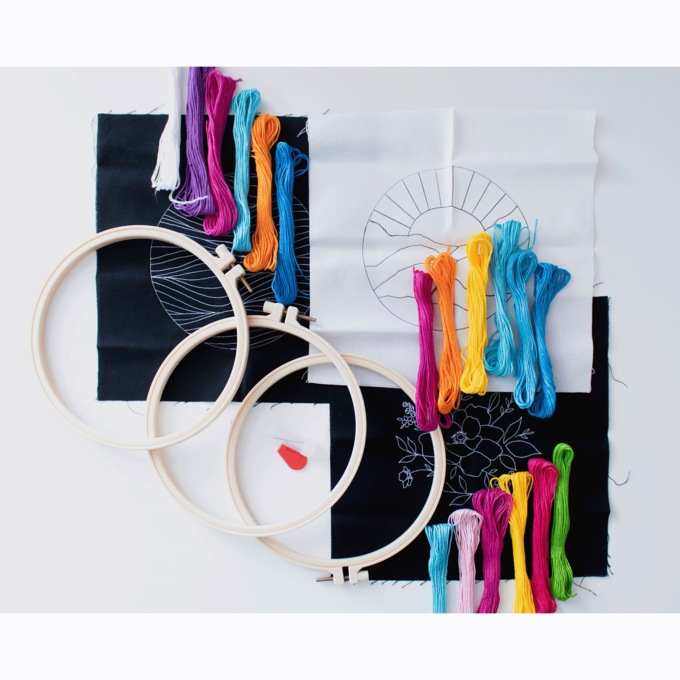Art 101 Set of 3 Embroidery Art Kit, , large
