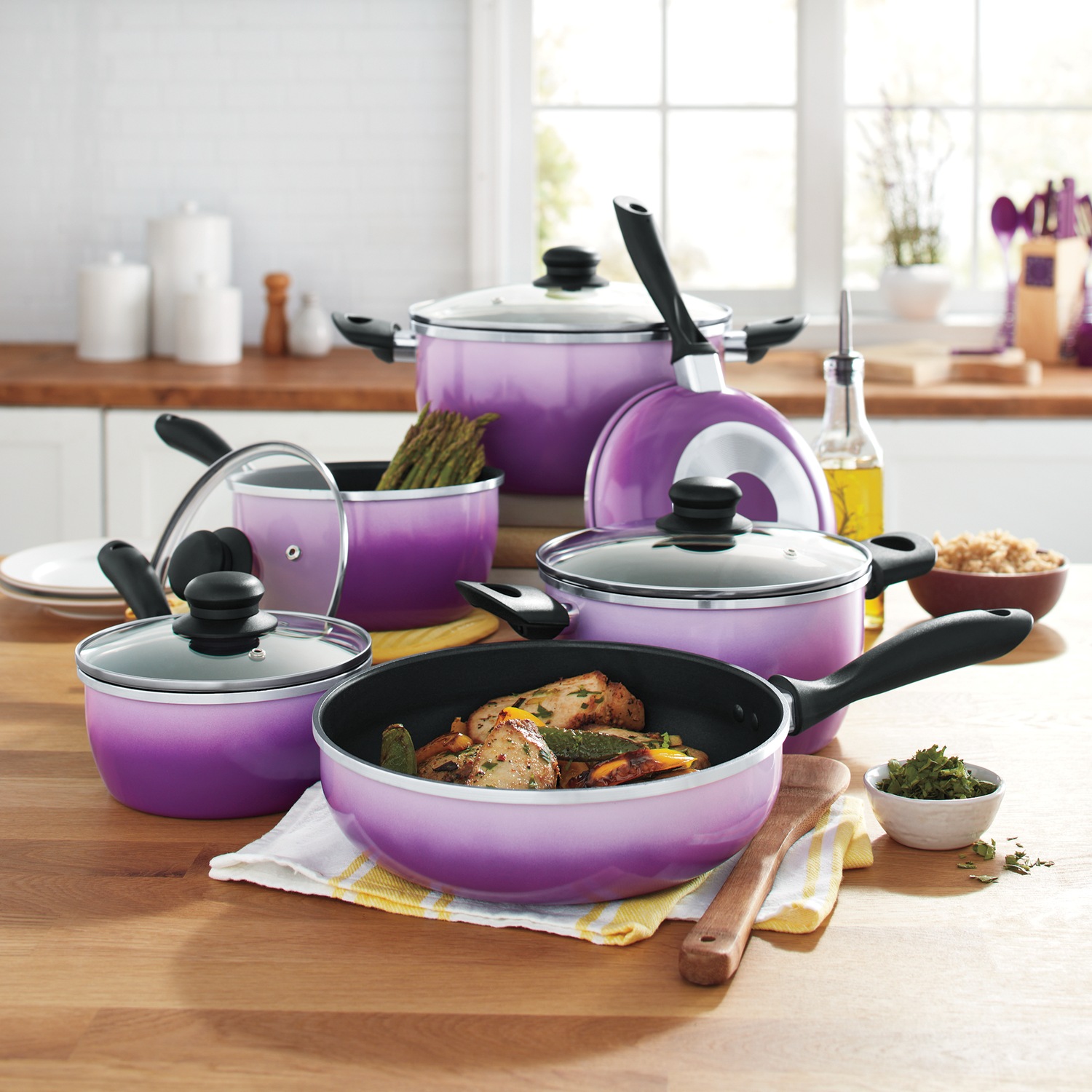 Gradient 10-Piece Aluminum Cookware Set | Montgomery Ward
