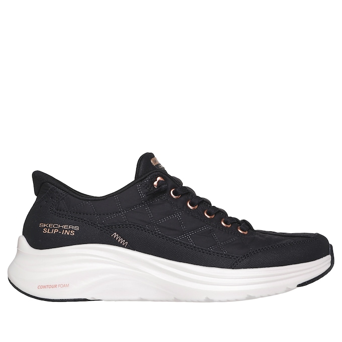 Skechers Women's Slip-Ins Contour Foam Golden Hour Shoe with No-Tie Bungee Laces, , large
