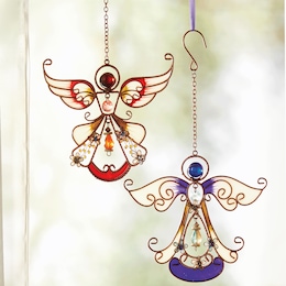 Stained Glass Angel Suncatcher, , large