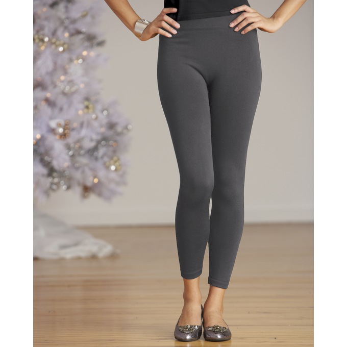 Fleece-Lined Leggings--Plus, , large