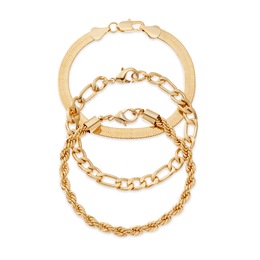 3-Piece Chain Bracelet Set, , large