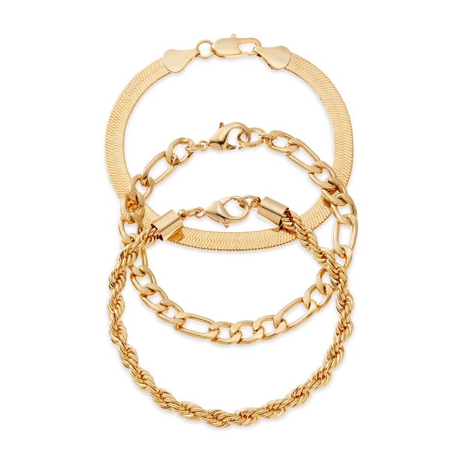 3-Piece Chain Bracelet Set, , large