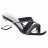 Classique Glitter Rope Slide Sandal with Mini Rhinestones and Chunky 2.5" Heel, , large