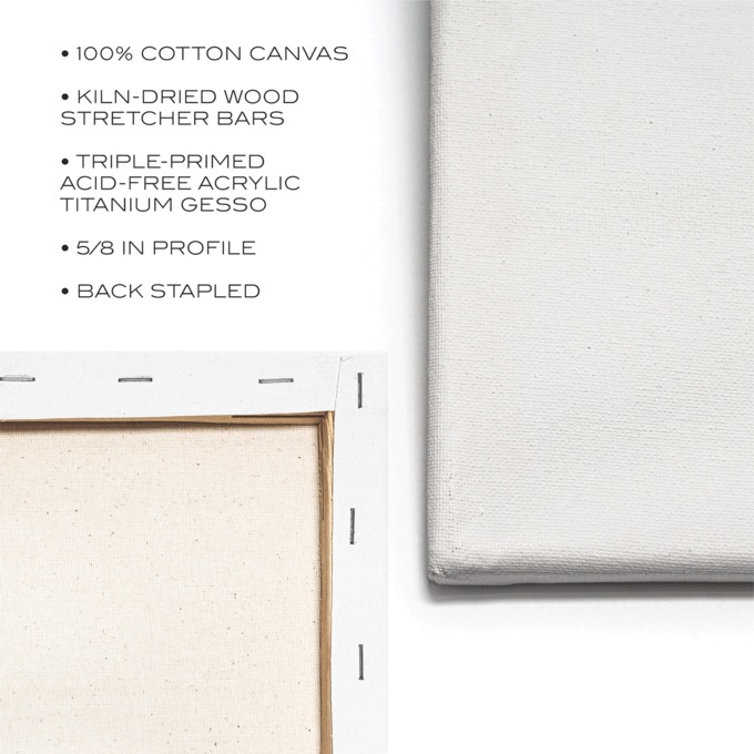 Hello Artist! 12-Piece 8" x 8" Canvas Creativity Pack, , large