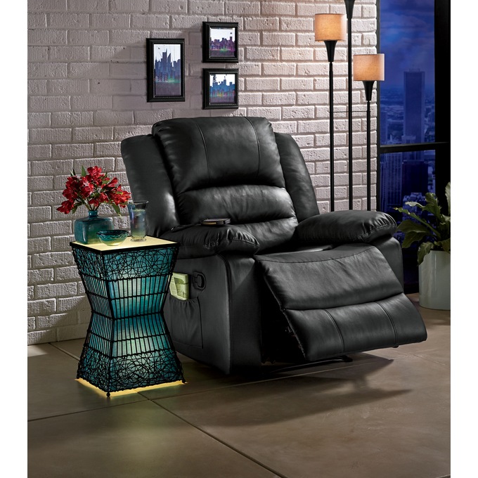 Zain Lighted Rattan End Table, , large