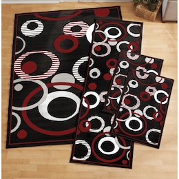 Geo Rings Rug Set, , large