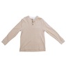 Men's Thermal Cotton-Blend Henley, Oatmeal Heather, large