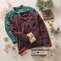 Microfleece Plaid Quarter-Zip, , large