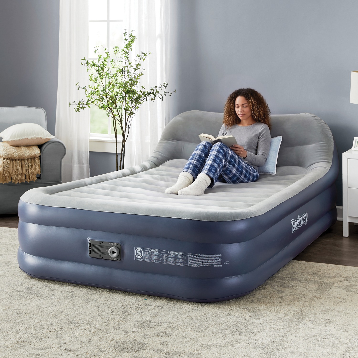 Bestway Tritech Queen-Sized Headboard Air Mattress | Montgomery Ward