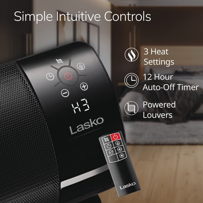 Lasko Low-Profile Baseboard Heater with Remote, , large