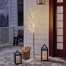6-Foot Outdoor LED Twinkling Birch Tree, White, large