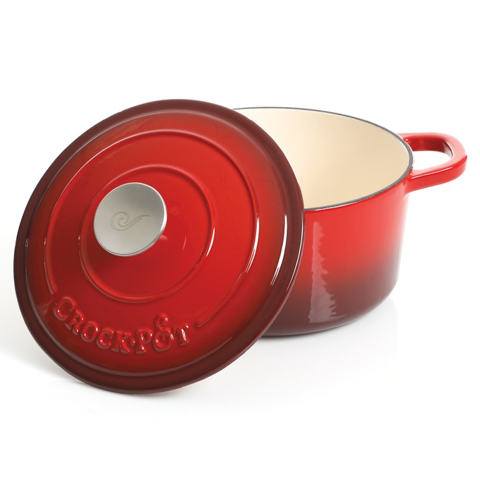 Crock Pot Artisan 3-qt. Enameled Cast Iron Dutch Oven with Lid, , large