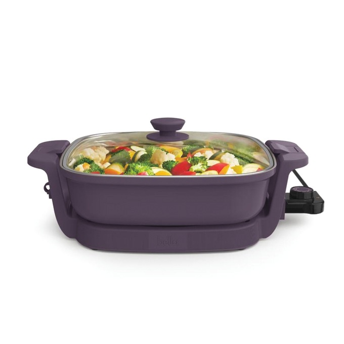 Bella Deep Make-and-Take Electric Skillet, Plum, large