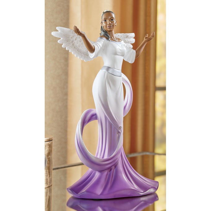 Purple Sash Angel Figurine, , large