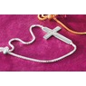 Diamond Cross Adjustable Bracelet, , large