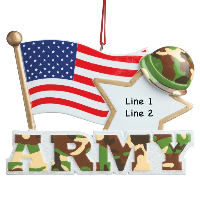 Personalized Military Ornament, , large