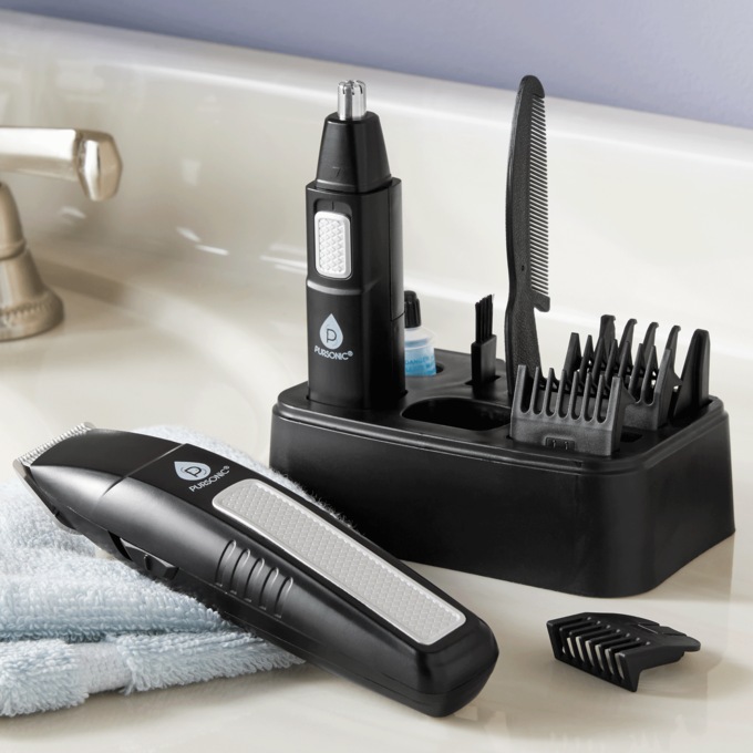 Men's Grooming Kit with Stand , , large